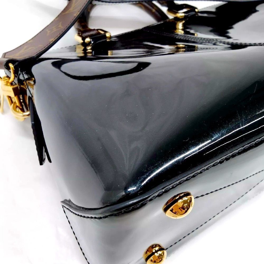 Louis Vuitton LV Handbag M54626 Miroir Black Patent LV Canvas Top Handle Tote - Picture 9 of 16